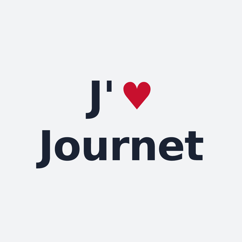 Poster personnalisé Journet — design « J'aime Journet » imprimé sur le poster