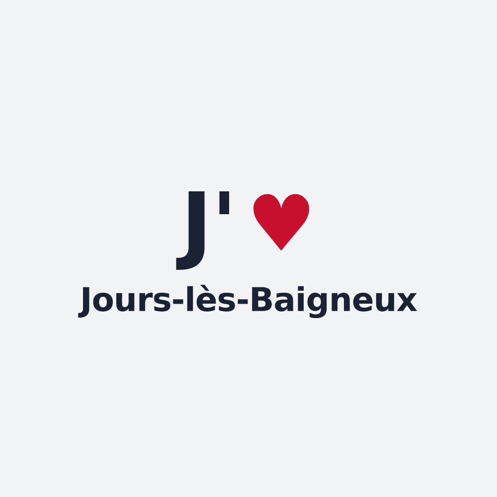 Poster personnalisé Jours-lès-Baigneux — design J'aime Jours-lès-Baigneux