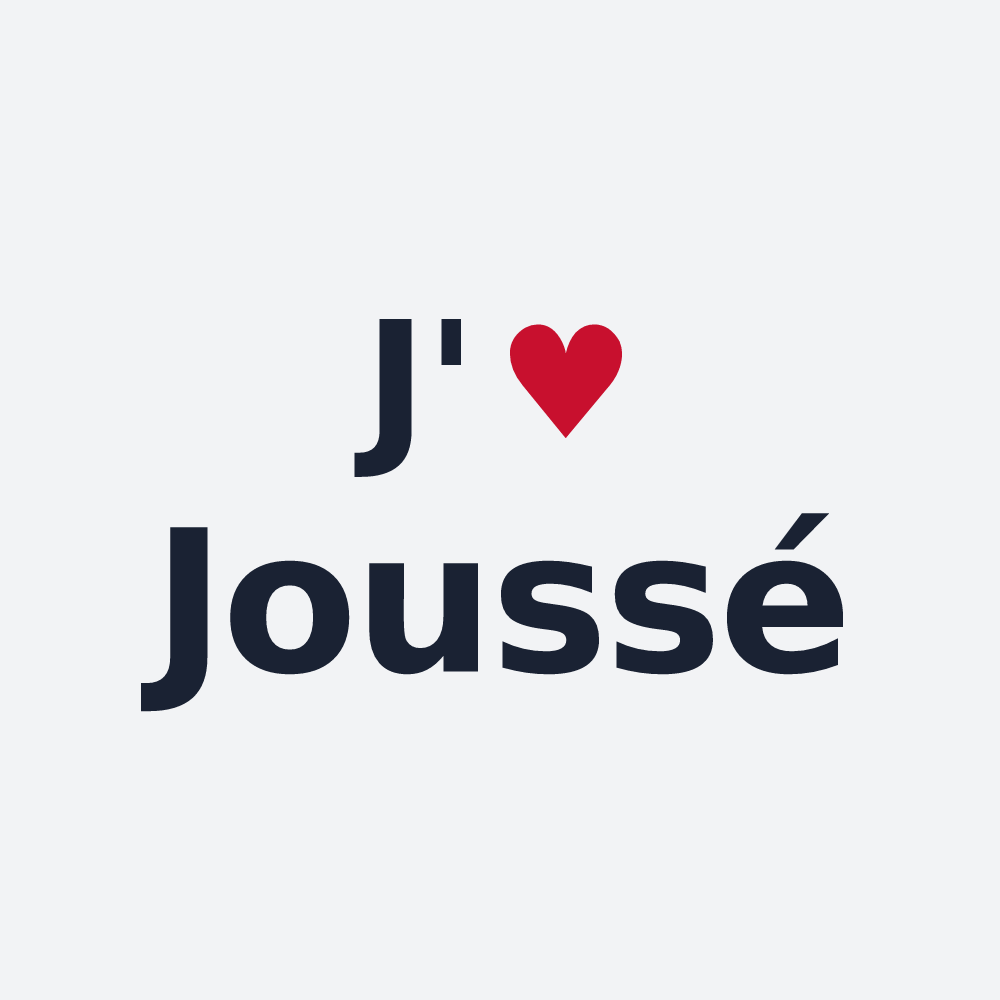 Poster personnalisé Joussé — design J'aime Joussé