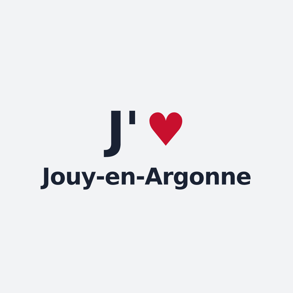 Poster personnalisé Jouy-en-Argonne — design J'aime Jouy-en-Argonne