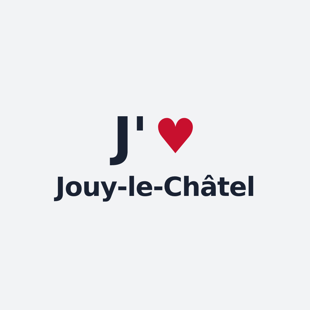 Poster personnalisé Jouy-le-Châtel — design J'aime Jouy-le-Châtel