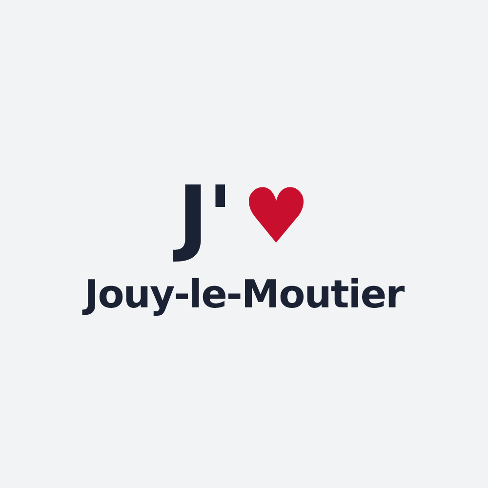 Poster personnalisé Jouy-le-Moutier — design J'aime Jouy-le-Moutier