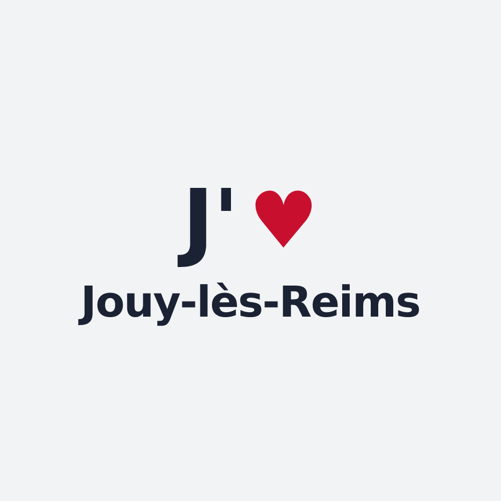 Poster personnalisé Jouy-lès-Reims — design J'aime Jouy-lès-Reims
