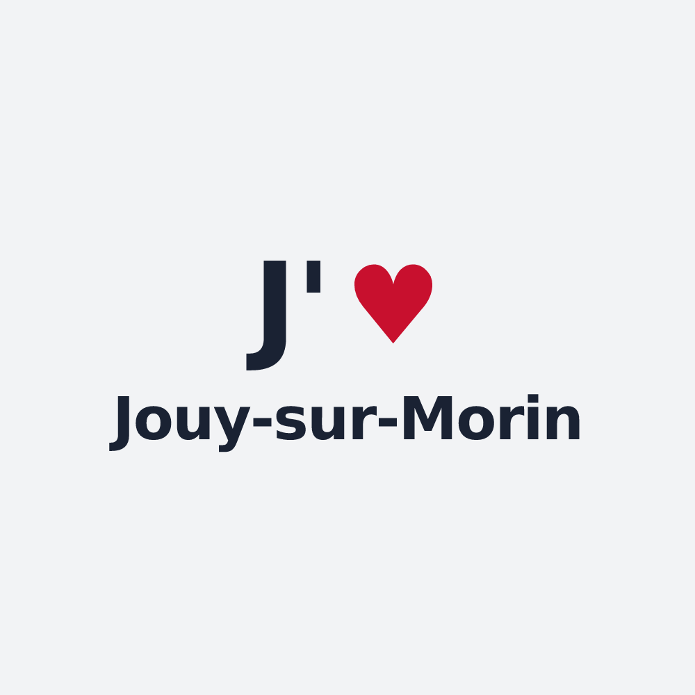 Poster personnalisé Jouy-sur-Morin — design J'aime Jouy-sur-Morin