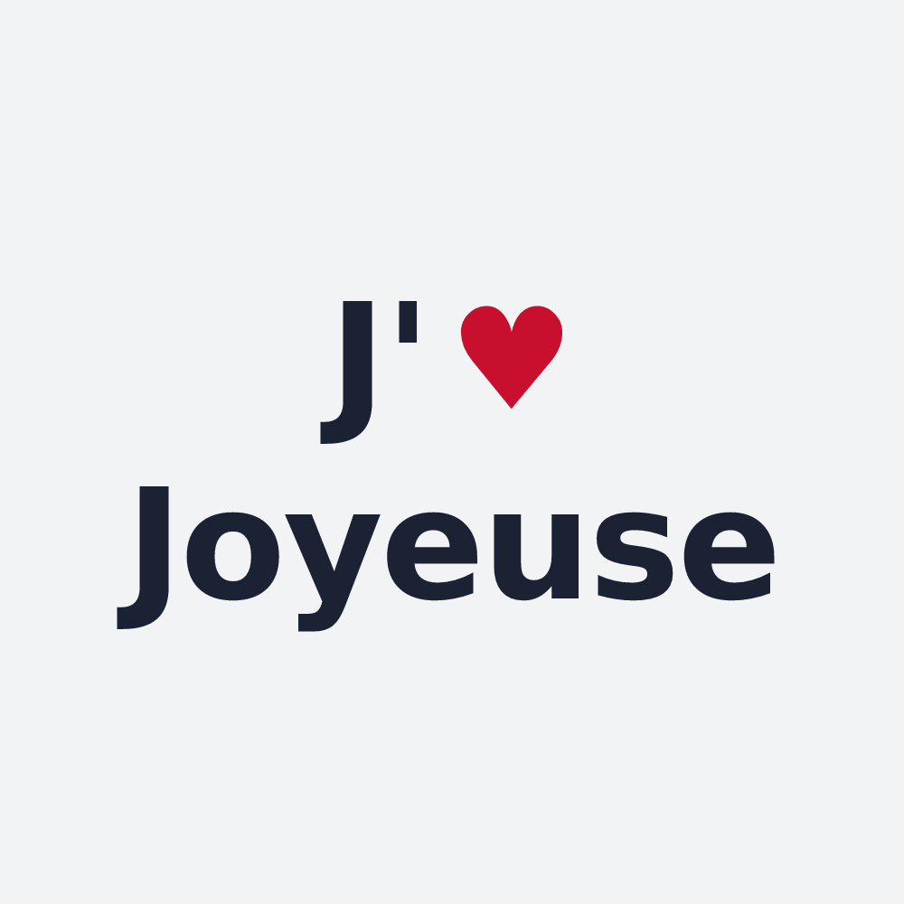 Poster personnalisé Joyeuse — design J'aime Joyeuse