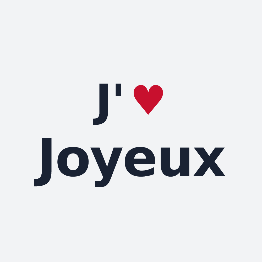Poster personnalisé Joyeux — design J'aime Joyeux