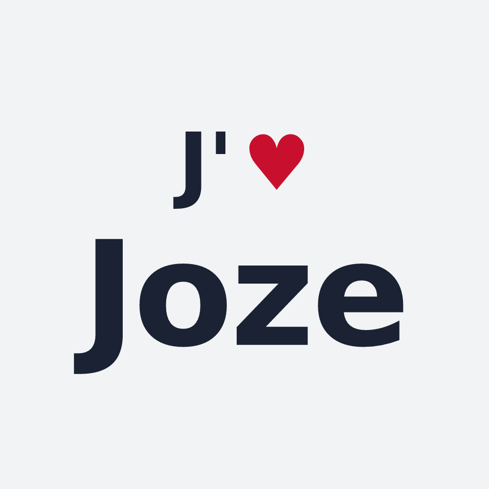 Poster personnalisé Joze — design J'aime Joze