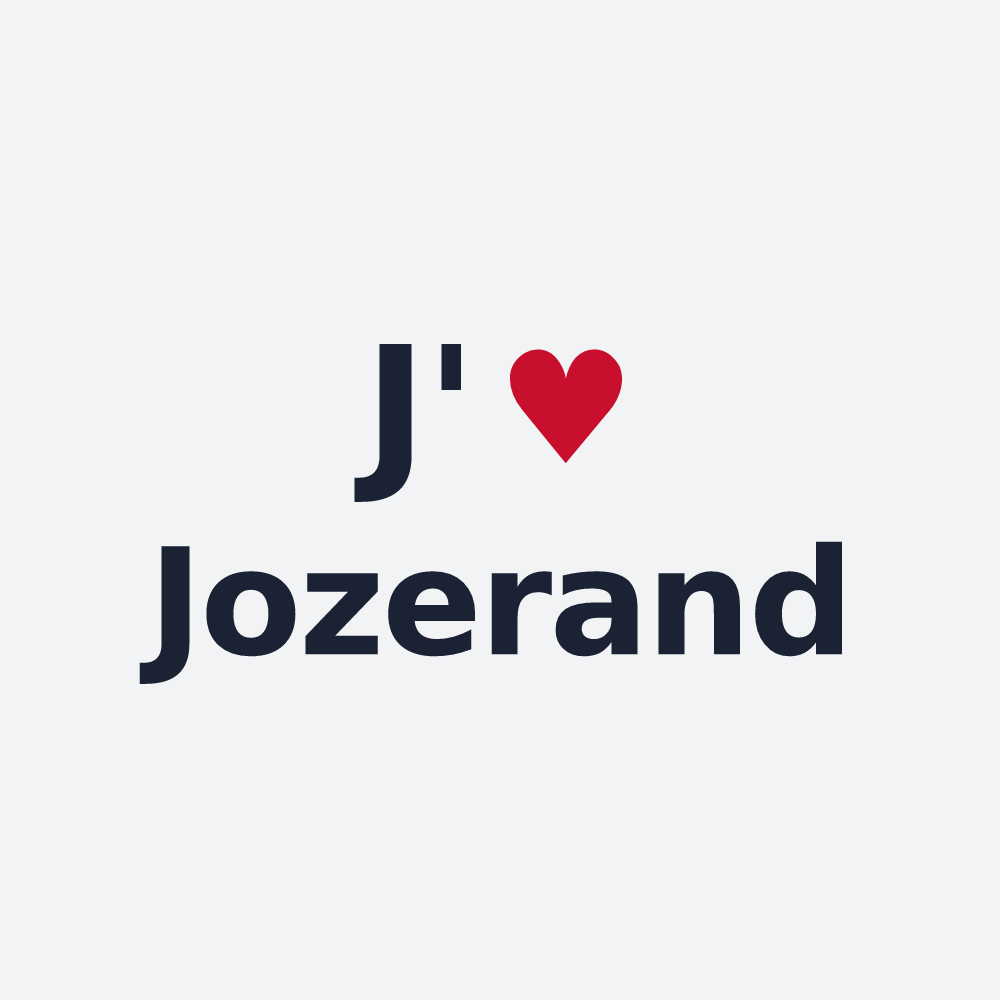 Poster personnalisé Jozerand — design « J'aime Jozerand » imprimé sur le poster