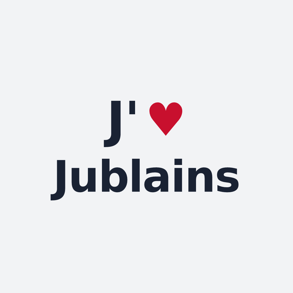 Poster personnalisé Jublains — design « J'aime Jublains » imprimé sur le poster