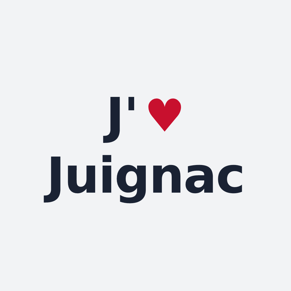 Poster personnalisé Juignac — design J'aime Juignac