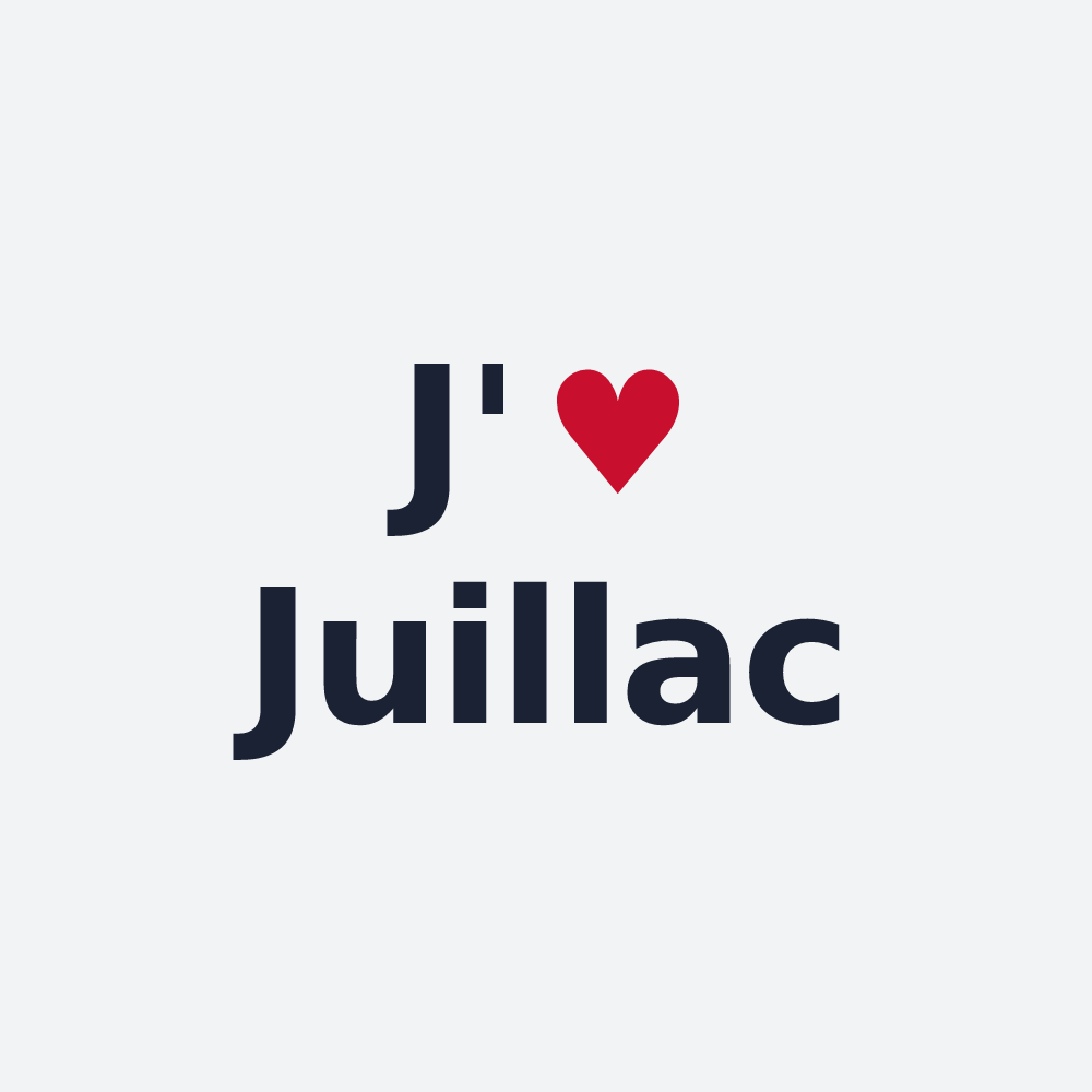 Poster personnalisé Juillac — design J'aime Juillac