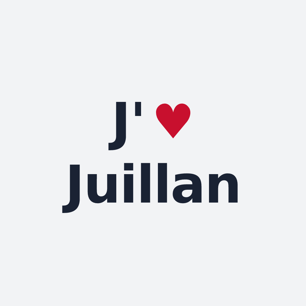 Poster personnalisé Juillan — design J'aime Juillan