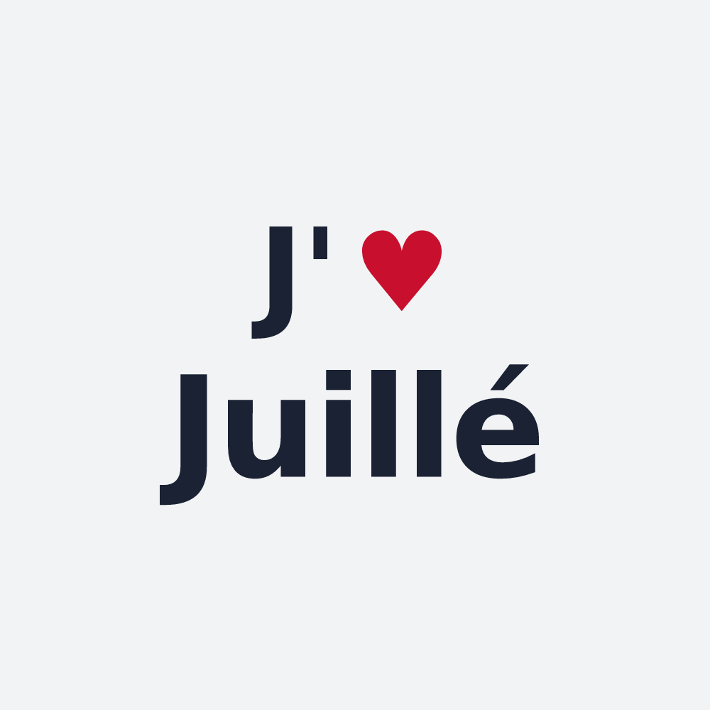 Poster personnalisé Juillé — design J'aime Juillé
