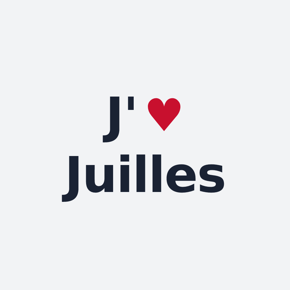 Poster personnalisé Juilles — design « J'aime Juilles » imprimé sur le poster