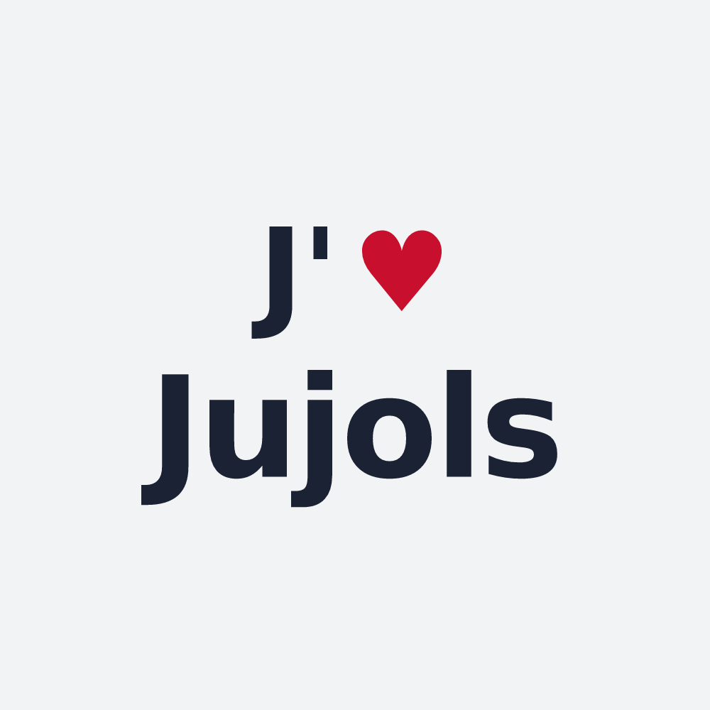 Poster personnalisé Jujols — design « J'aime Jujols » imprimé sur le poster