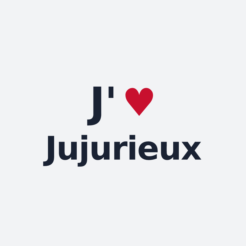 Poster personnalisé Jujurieux — design « J'aime Jujurieux » imprimé sur le poster