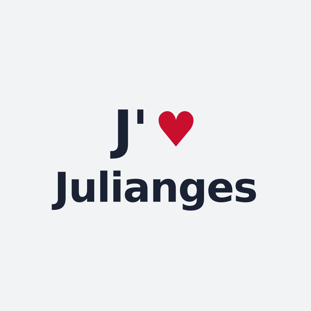 Poster personnalisé Julianges — design J'aime Julianges