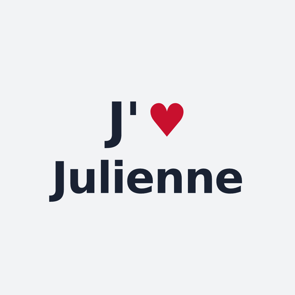 Poster personnalisé Julienne — design J'aime Julienne