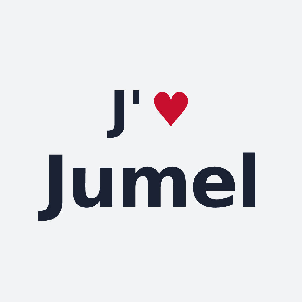 Poster personnalisé Jumel — design « J'aime Jumel » imprimé sur le poster