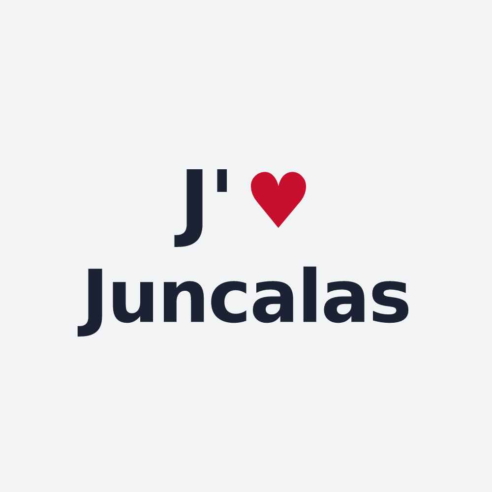 Poster personnalisé Juncalas — design J'aime Juncalas