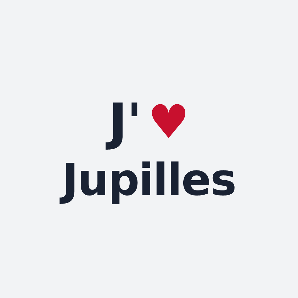 Poster personnalisé Jupilles — design J'aime Jupilles