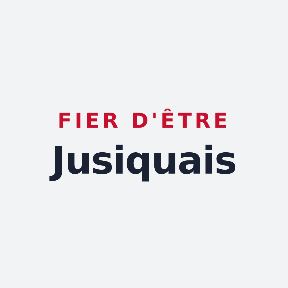 Poster « Fier d'être Jusiquais » — design pour Jusix