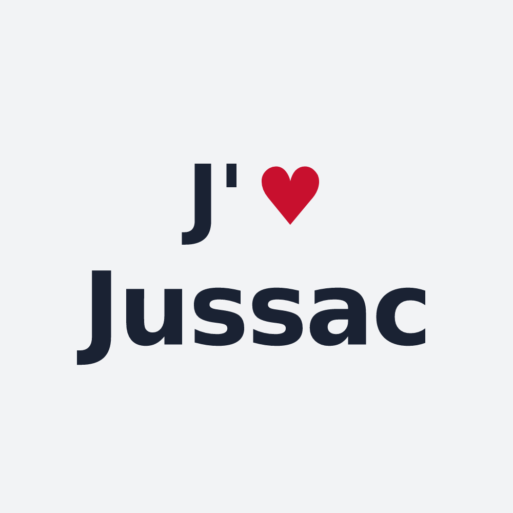 Poster personnalisé Jussac — design J'aime Jussac