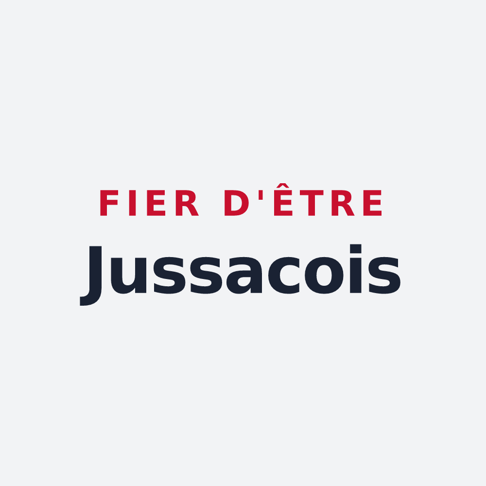 Poster « Fier d'être Jussacois » — design pour Jussac