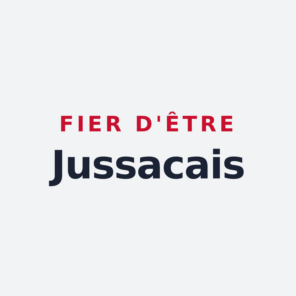 Poster « Fier d'être Jussacais » — design pour Jussas