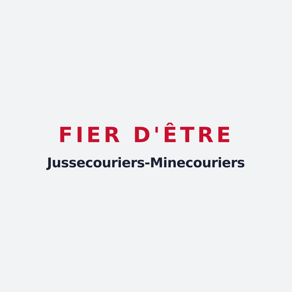 Poster « Fier d'être Jussecouriers-Minecouriers » — design pour Jussecourt-Minecourt