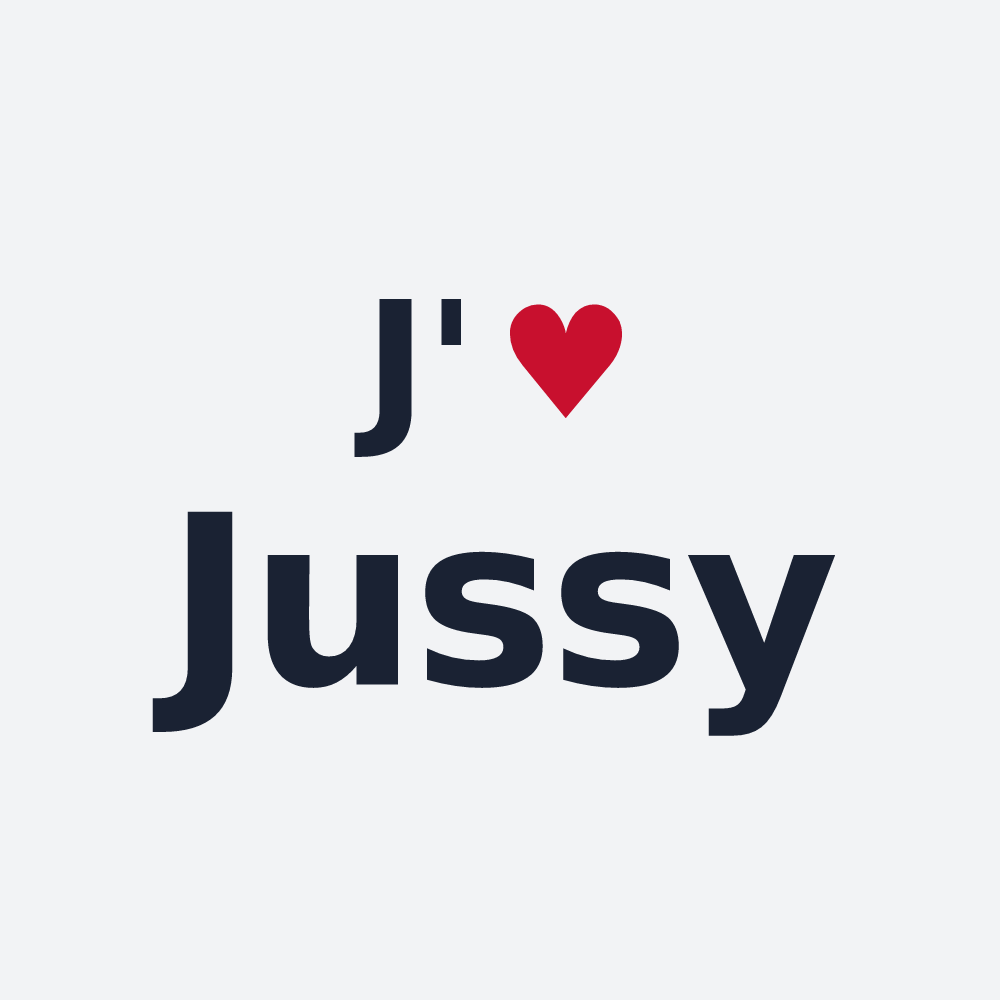 Poster personnalisé Jussy — design J'aime Jussy