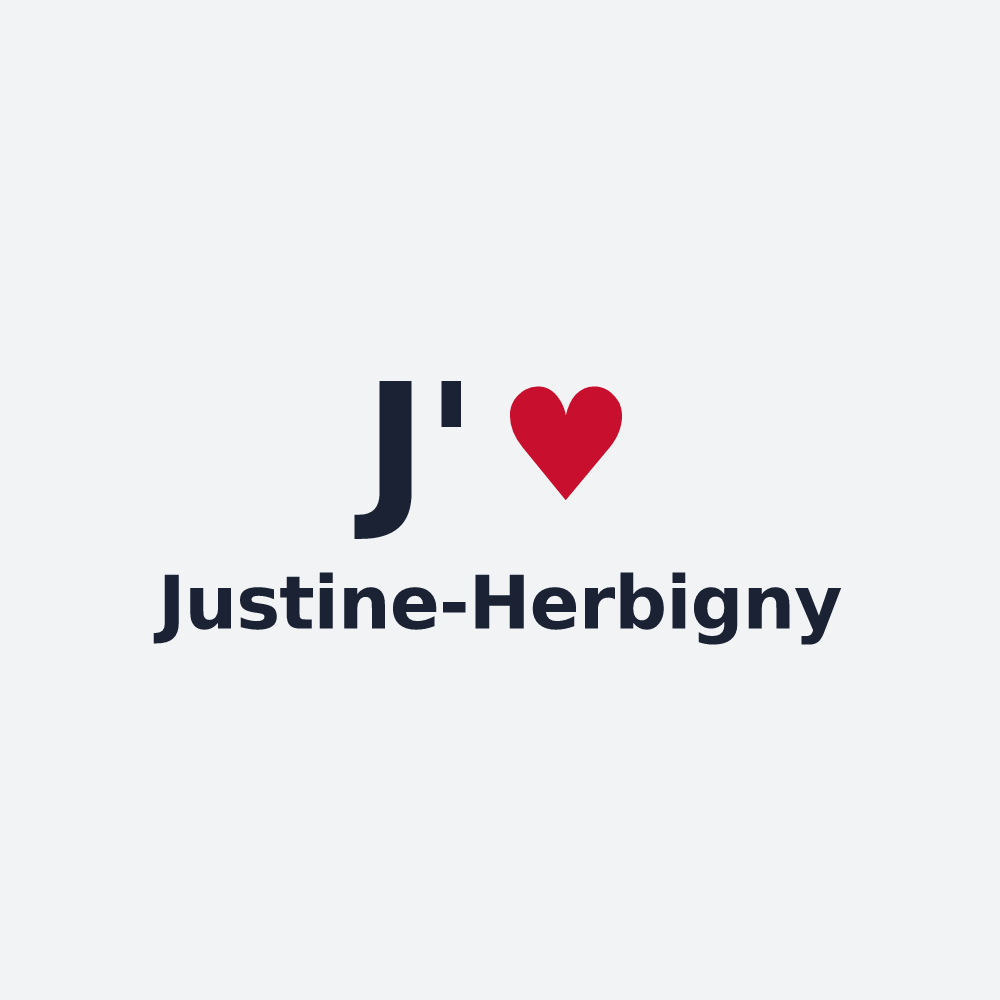 Poster personnalisé Justine-Herbigny — design J'aime Justine-Herbigny