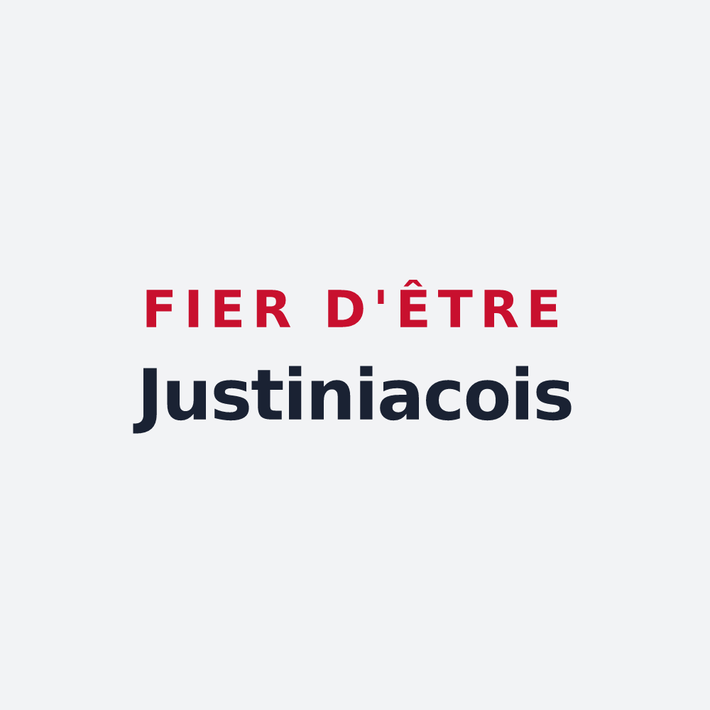 Poster « Fier d'être Justiniacois » — design pour Justiniac