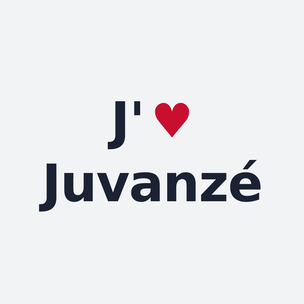 Poster personnalisé Juvanzé — design J'aime Juvanzé