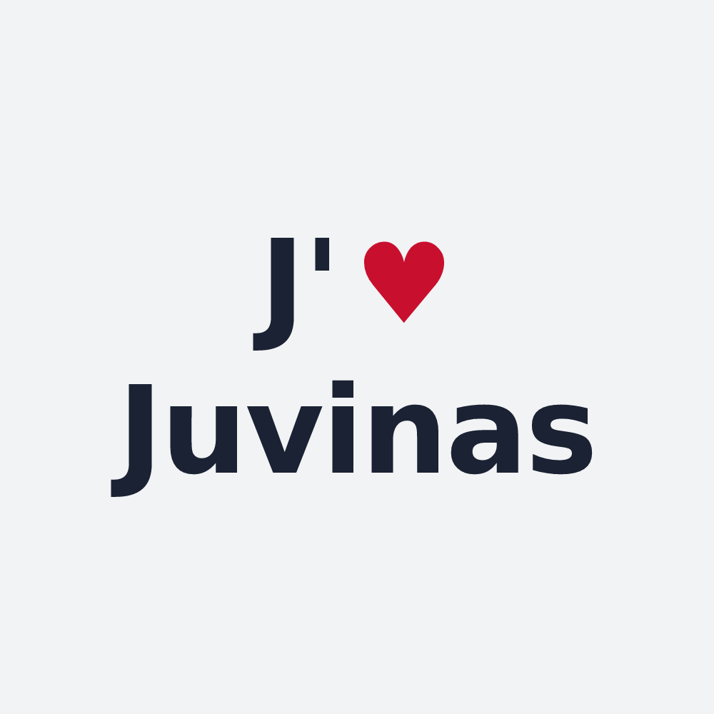 Poster personnalisé Juvinas — design J'aime Juvinas
