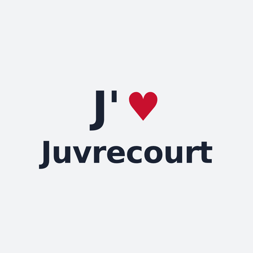 Poster personnalisé Juvrecourt — design J'aime Juvrecourt