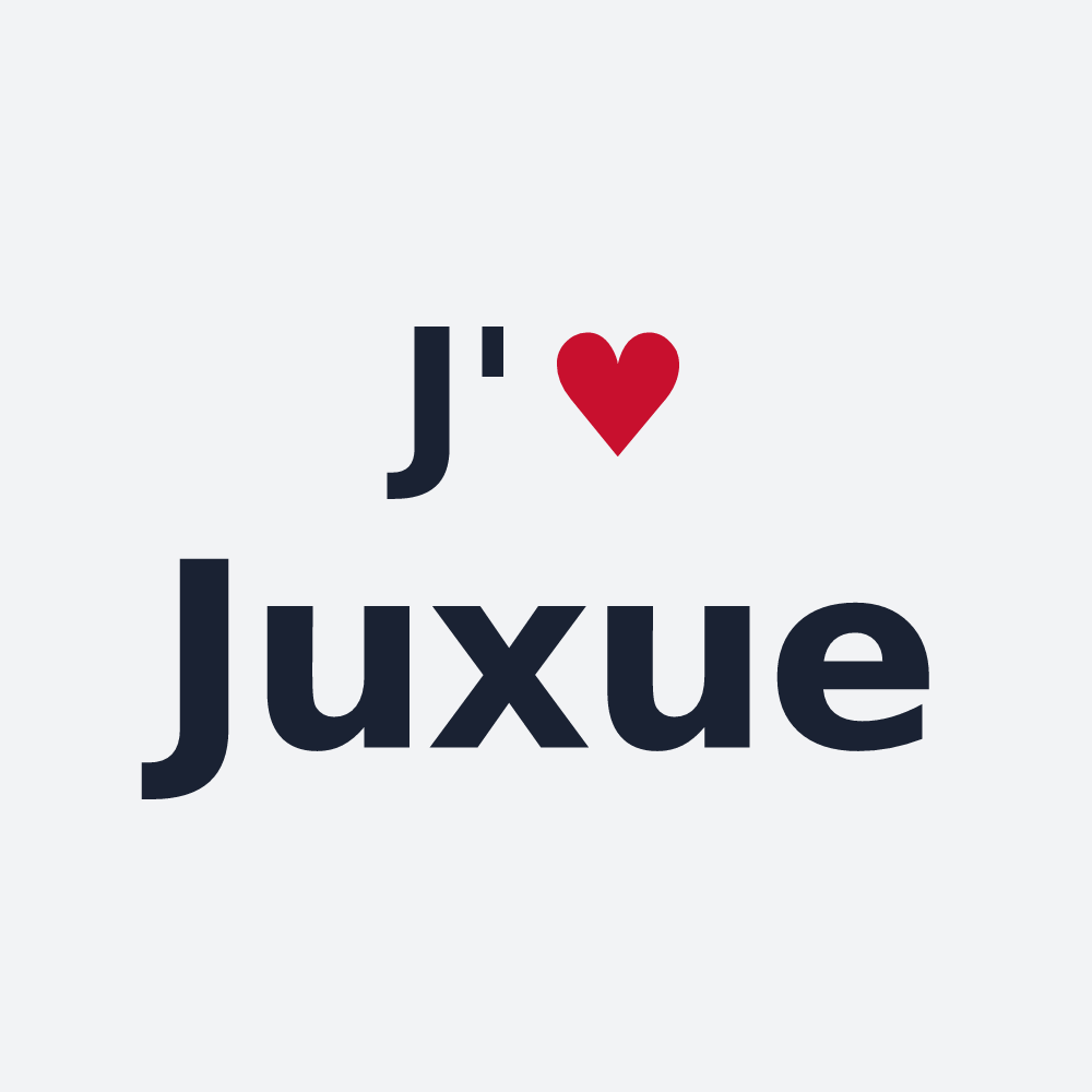 Poster personnalisé Juxue — design J'aime Juxue