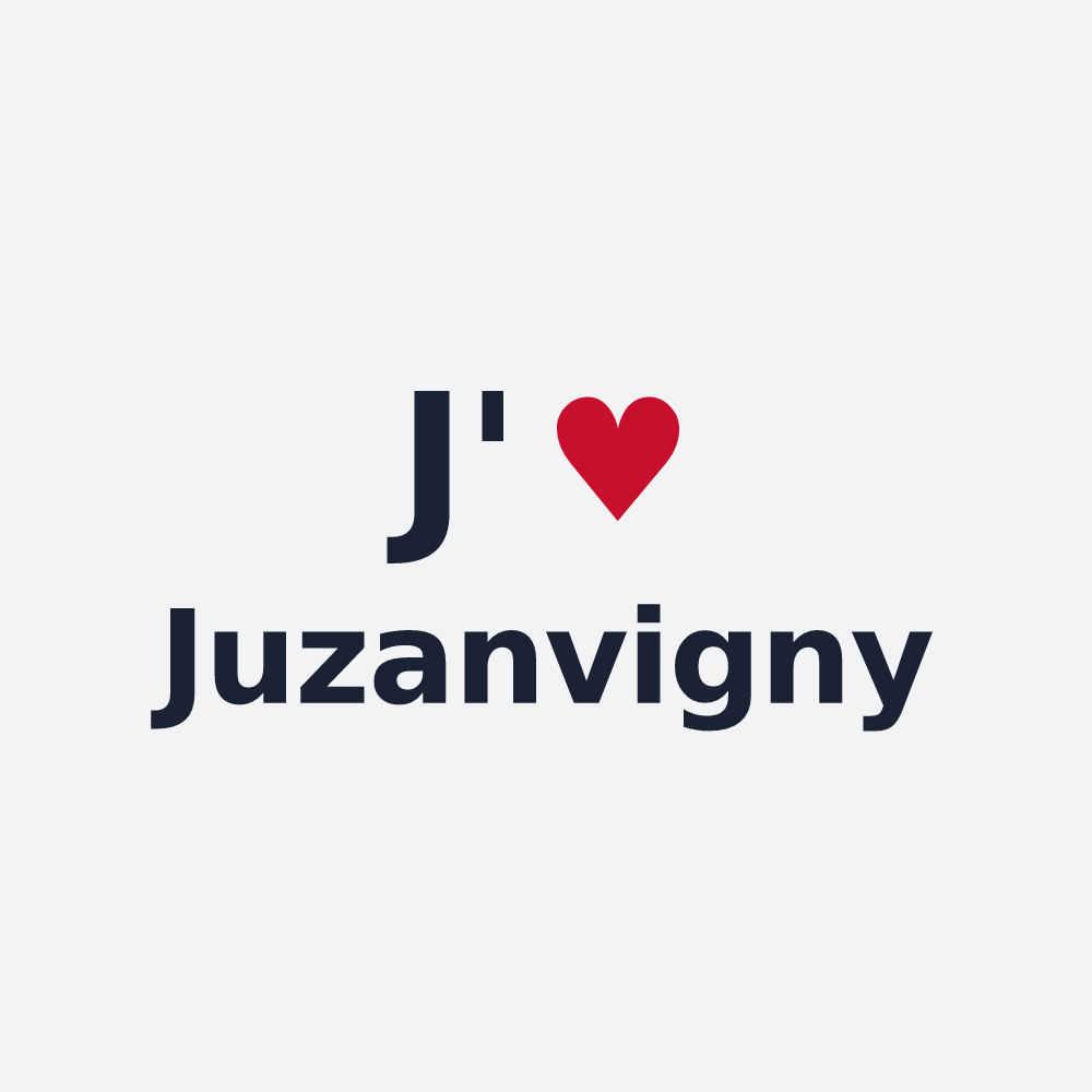 Poster personnalisé Juzanvigny — design J'aime Juzanvigny