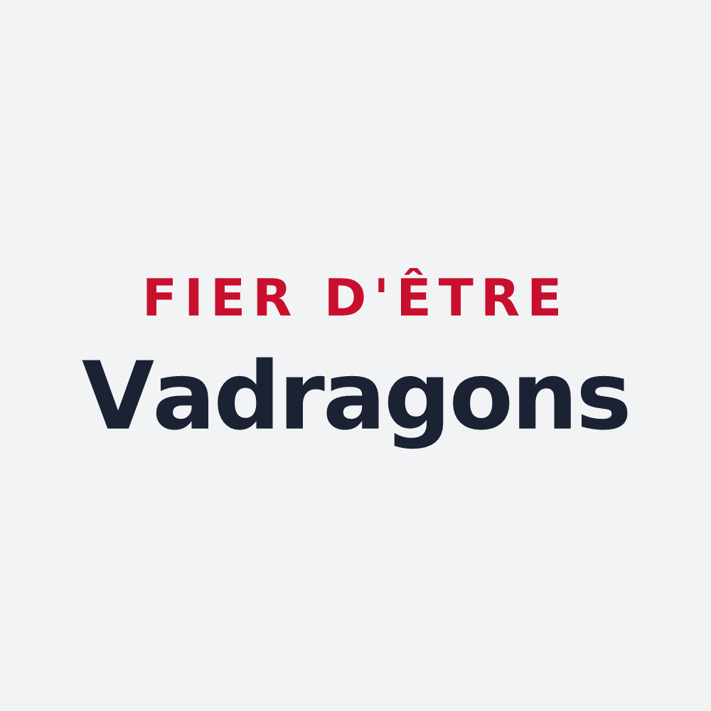 Poster « Fier d'être Vadragons » — design pour Juzanvigny