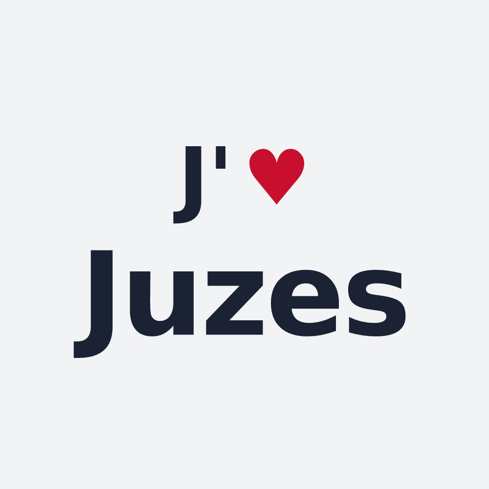 Poster personnalisé Juzes — design J'aime Juzes