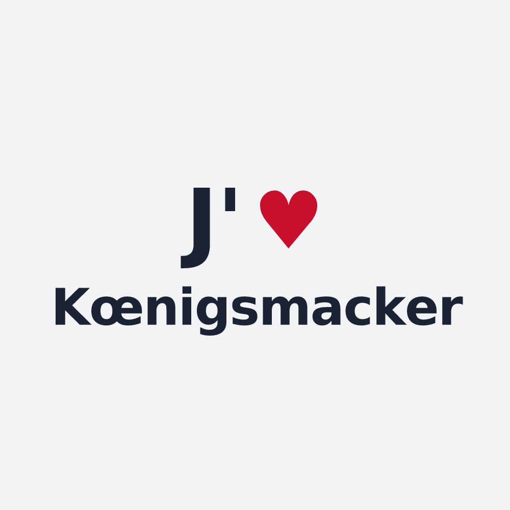 Poster personnalisé Kœnigsmacker — design J'aime Kœnigsmacker