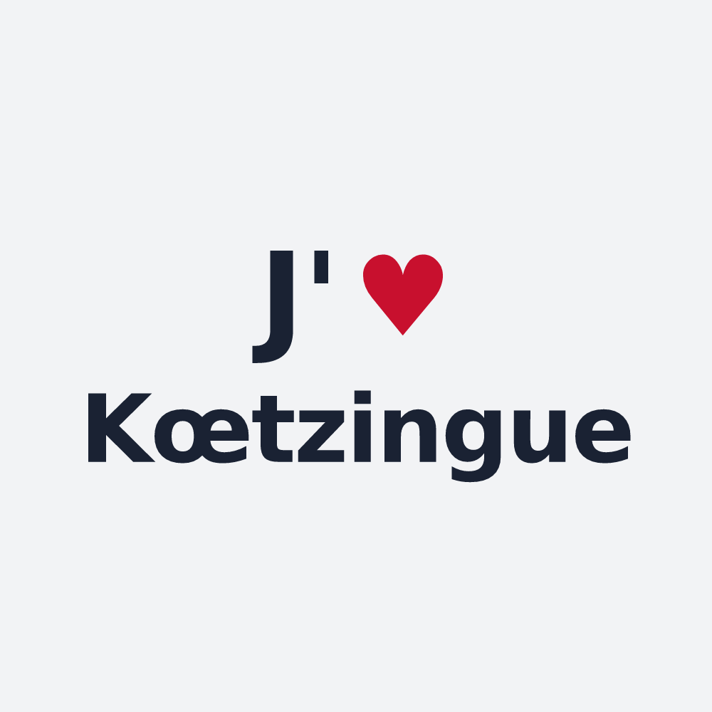 Poster personnalisé Kœtzingue — design J'aime Kœtzingue
