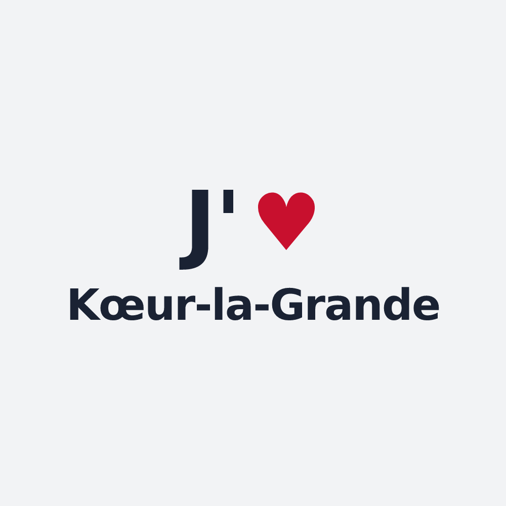 Poster personnalisé Kœur-la-Grande — design J'aime Kœur-la-Grande