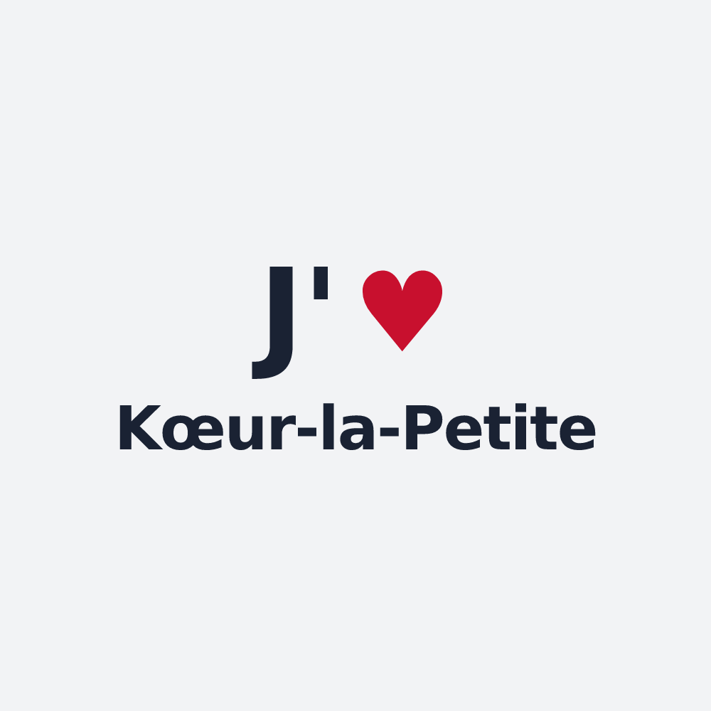 Poster personnalisé Kœur-la-Petite — design J'aime Kœur-la-Petite