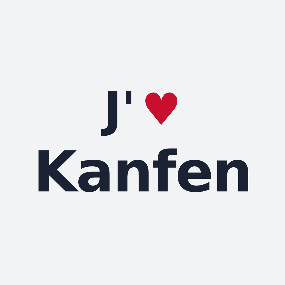Poster personnalisé Kanfen — design « J'aime Kanfen » imprimé sur le poster