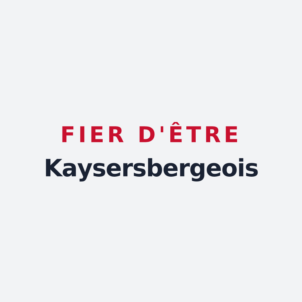Poster « Fier d'être Kaysersbergeois » — design pour Kaysersberg Vignoble