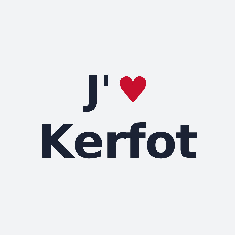 Poster personnalisé Kerfot — design J'aime Kerfot