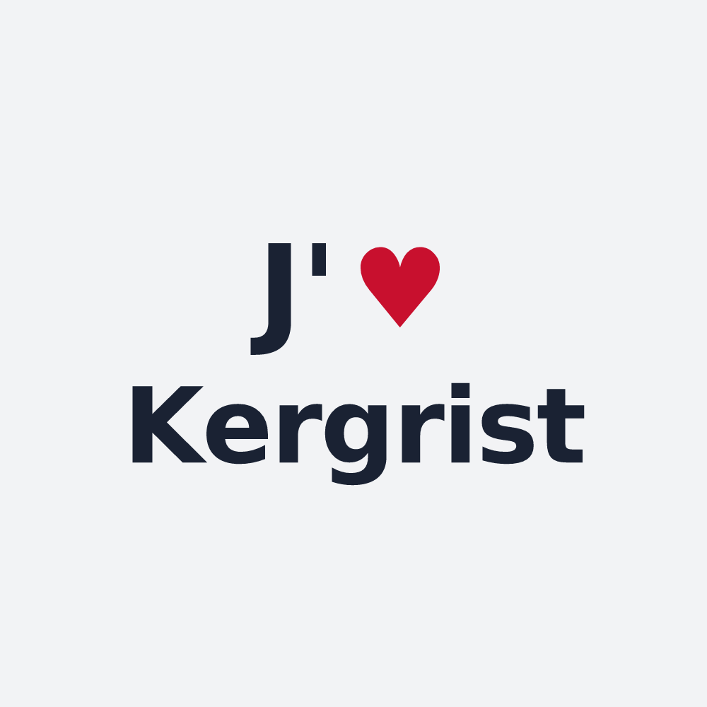 Poster personnalisé Kergrist — design J'aime Kergrist