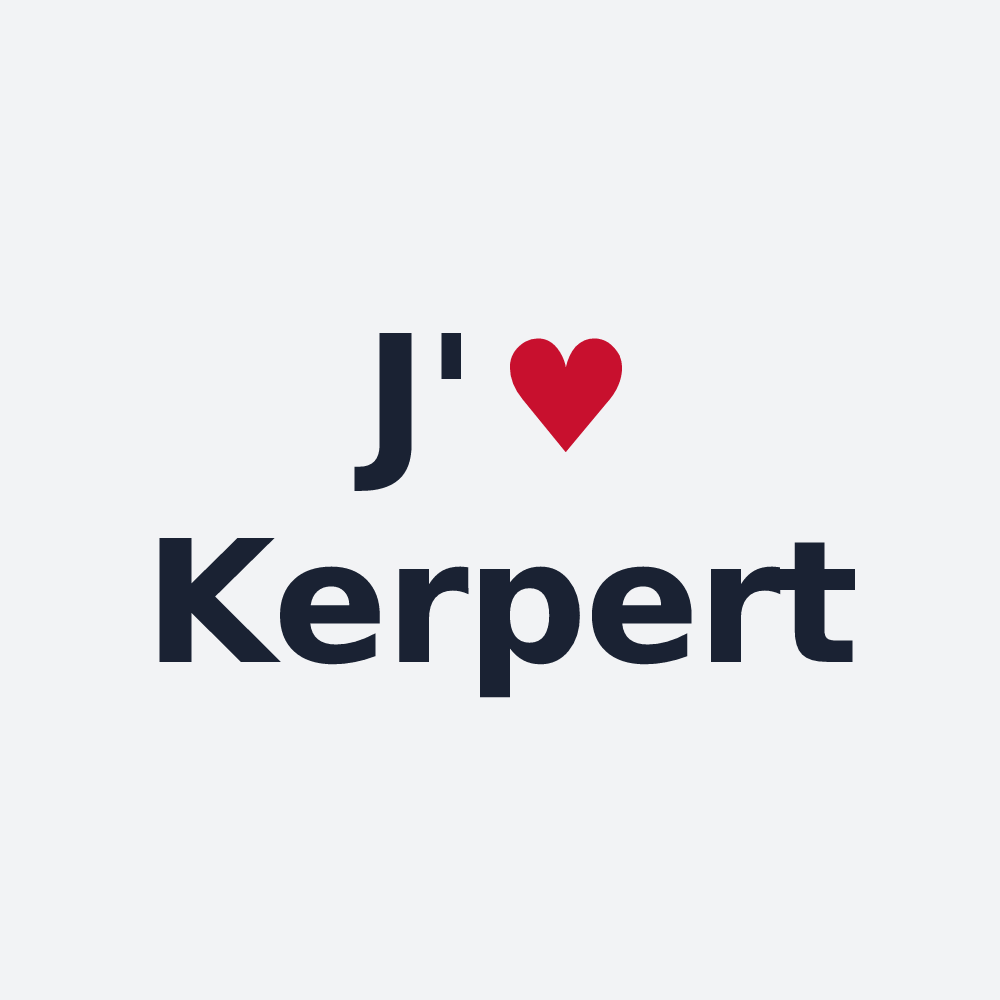 Poster personnalisé Kerpert — design J'aime Kerpert
