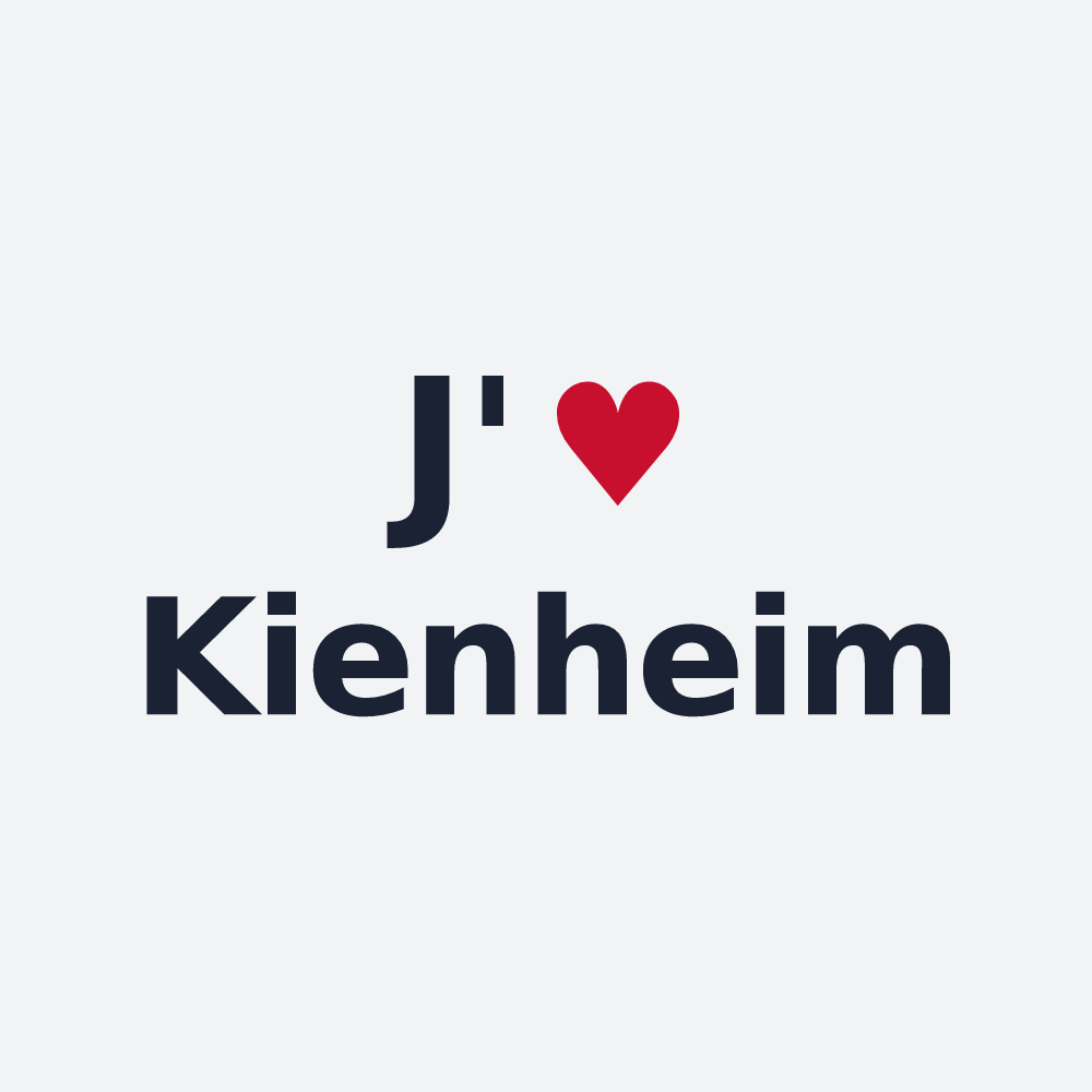 Poster personnalisé Kienheim — design « J'aime Kienheim » imprimé sur le poster